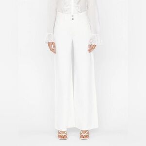 NWT Frame Triple Binding Wide Leg High Rise Jean In‎ White Size 32